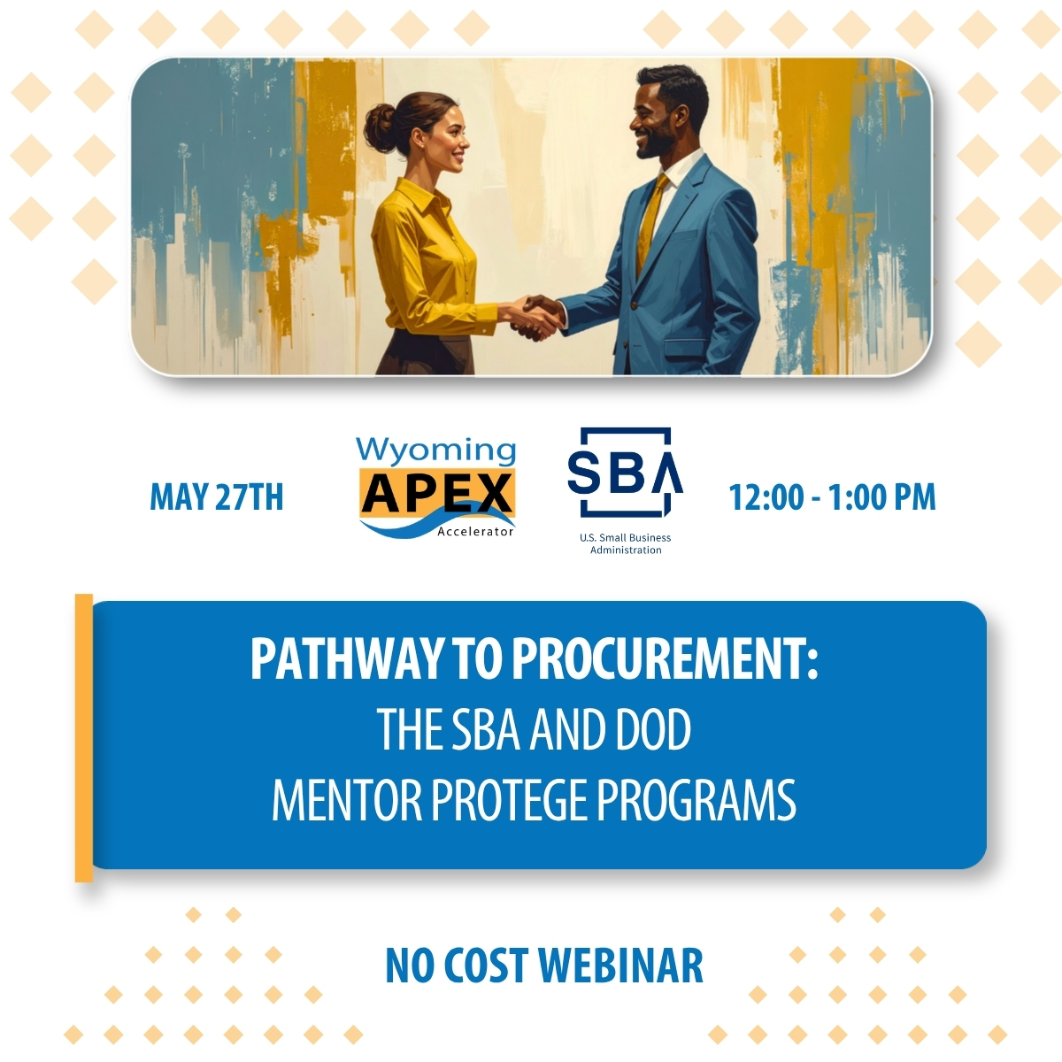 a handshake between a mentor and protege