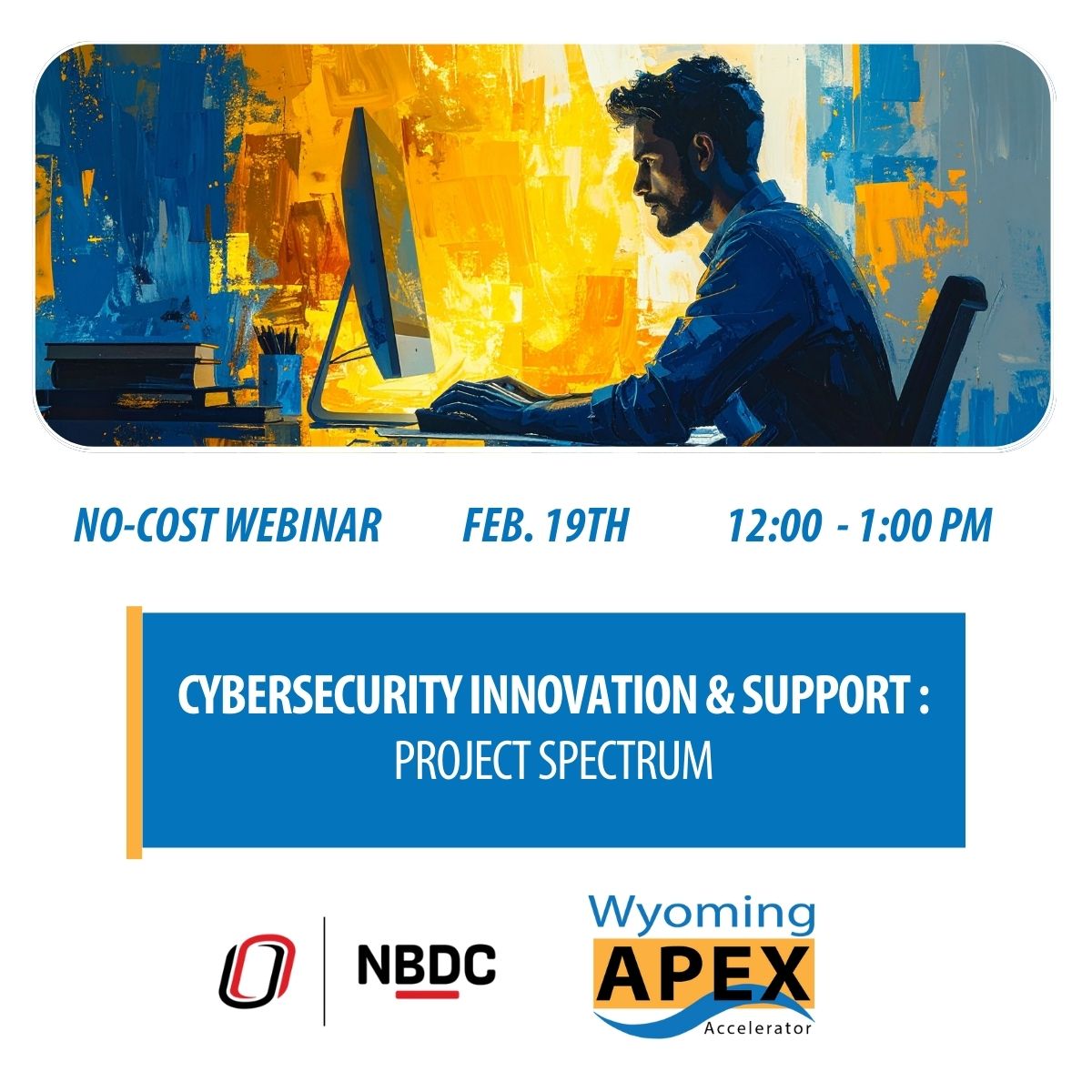 graphic of person working on computer at desk