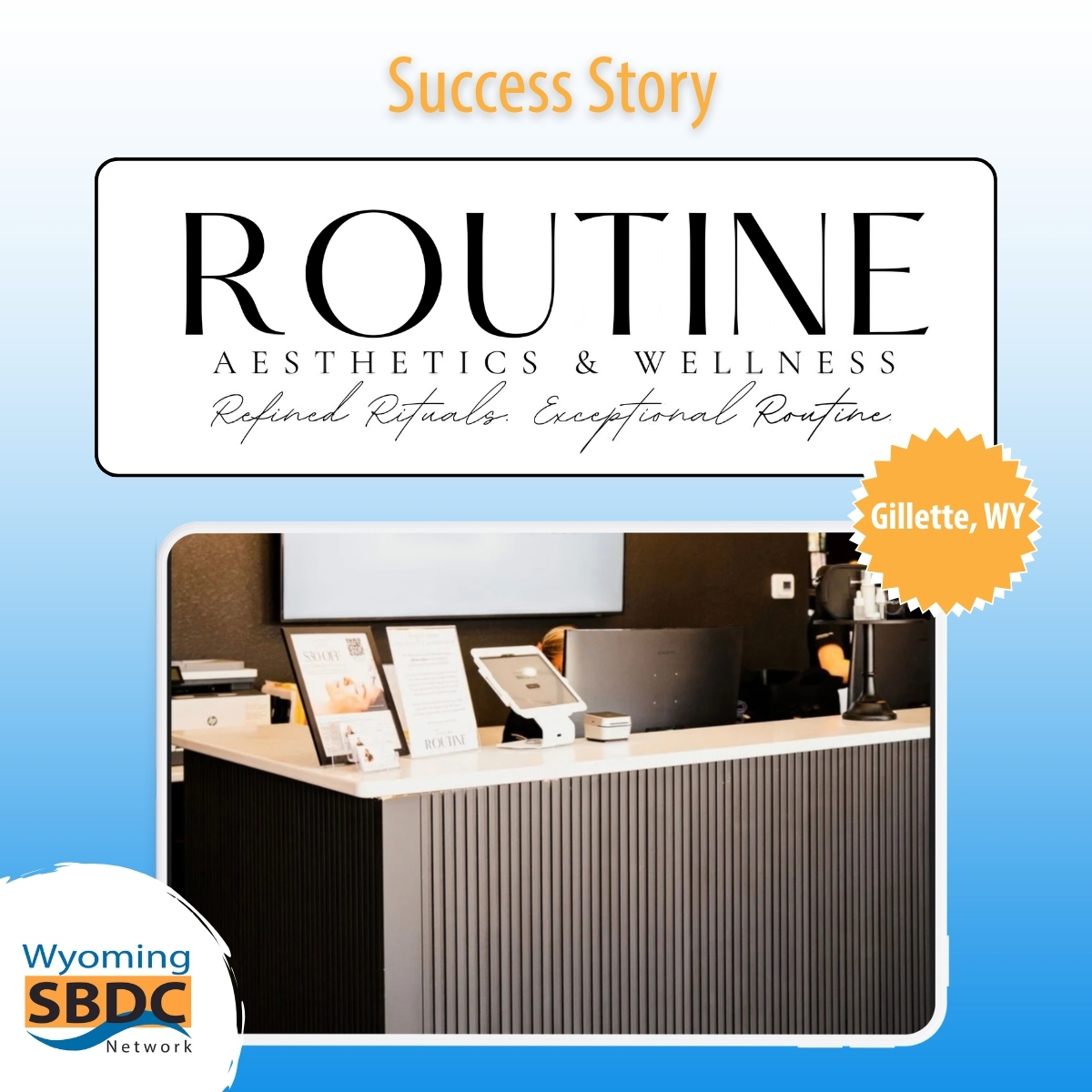 Owner Jacklyn Baker and Routine Wellness Front Desk