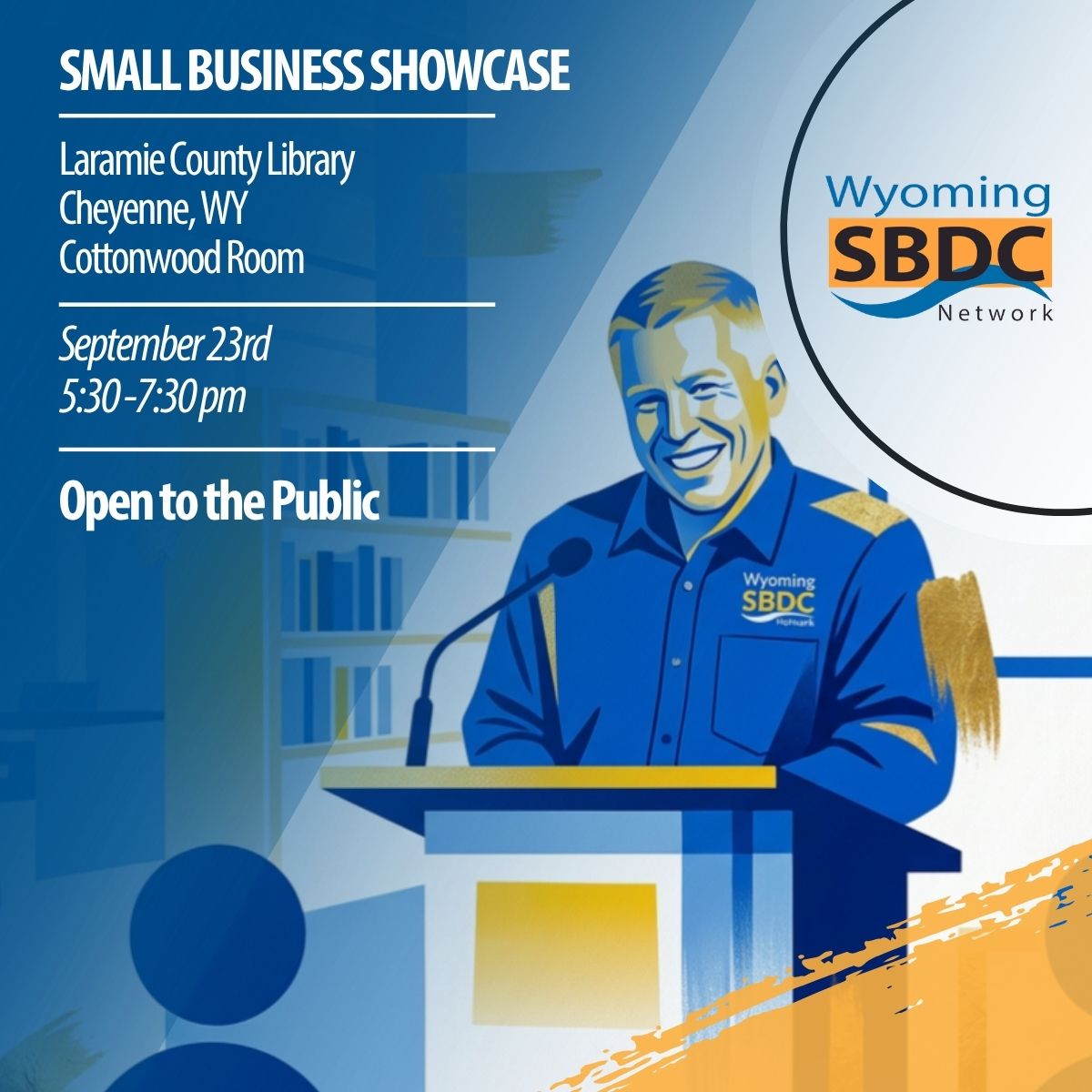 People presenting, event details