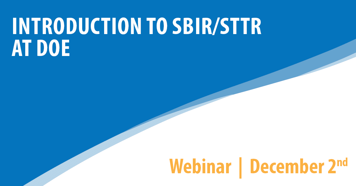 Introduction to SBIR/STTR at DOE